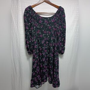 HotTopic  💯 Rayon  midi floral Dress.  Size L